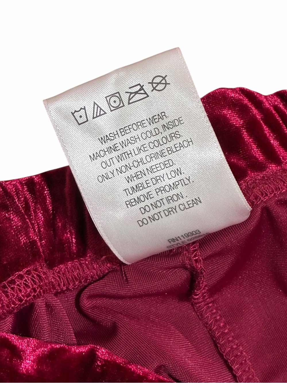Lord & Taylor Large Pajama Set Velvet Crushed Velveteen Red Sleep Lounge Velour - Picture 5 of 14